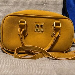 Mustard Miu Miu-Inspired Handbag/Crossbody Bag